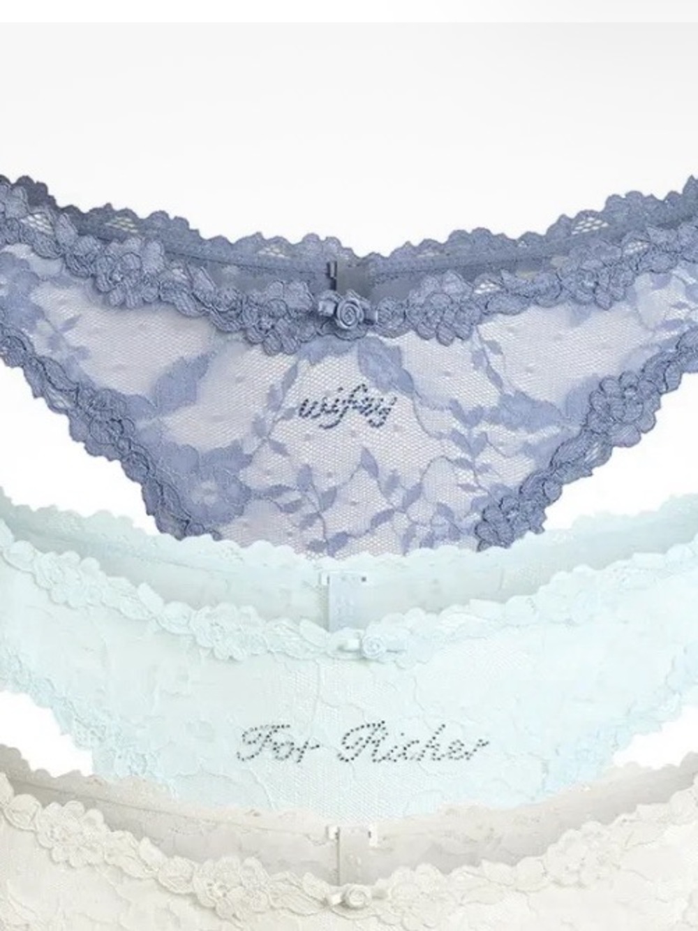 NWT Skims Bridal Wedding Lace Dipped Thong Bundle